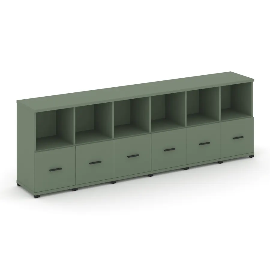 Концепт Шкаф 6 узких секций, 2 ниши CN.STU-261 W 2500*420*