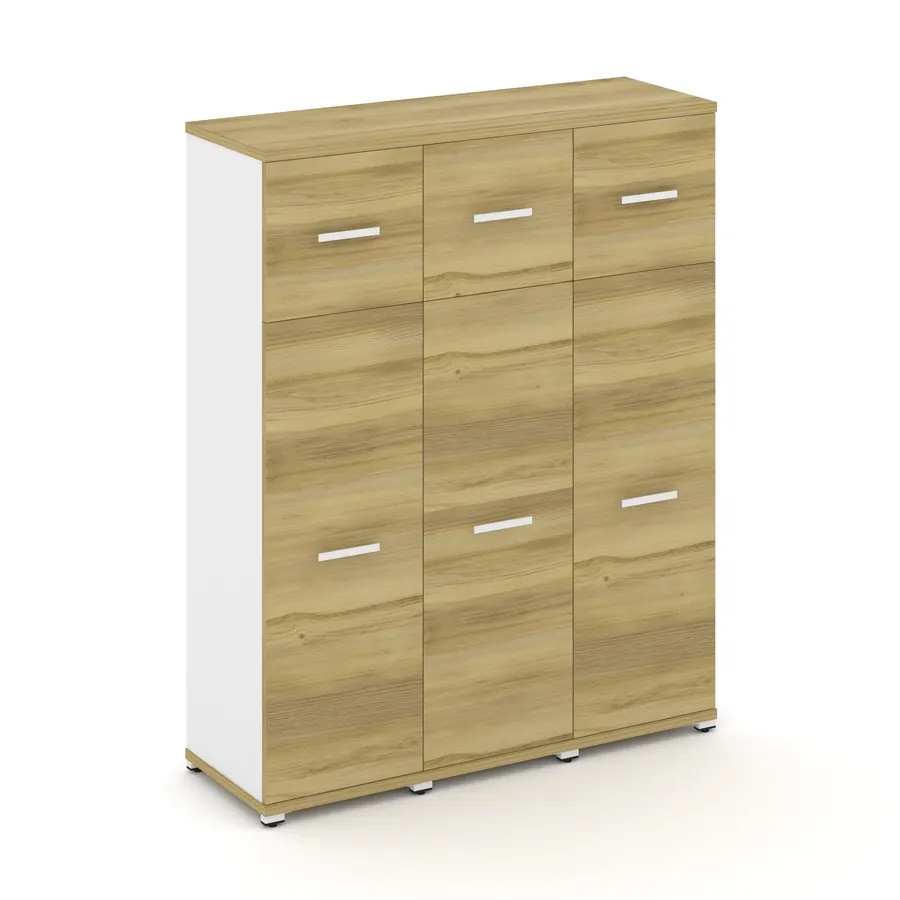 Концепт Шкаф 3 узкие секции, 4 ниши CN.STU-434 W 1252*420*