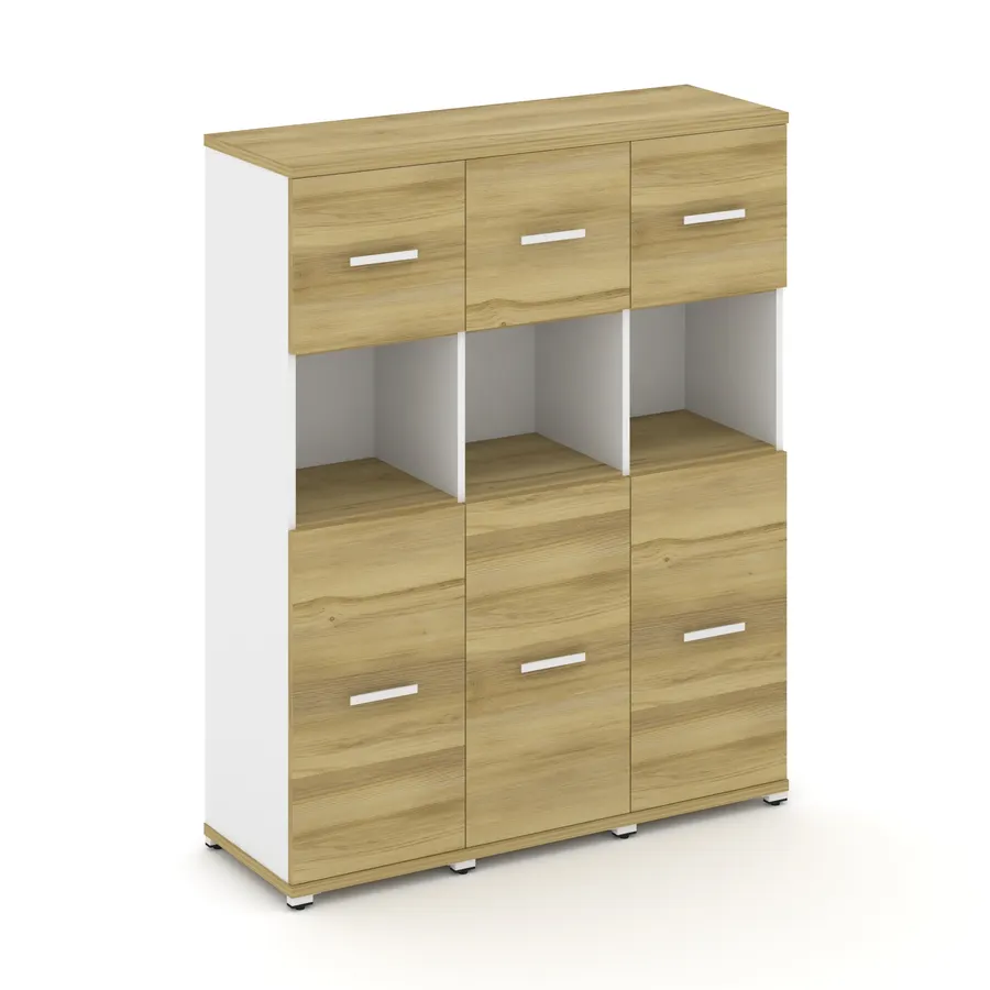 Концепт Шкаф 3 узкие секции, 4 ниши CN.STU-435 W 1252*420*