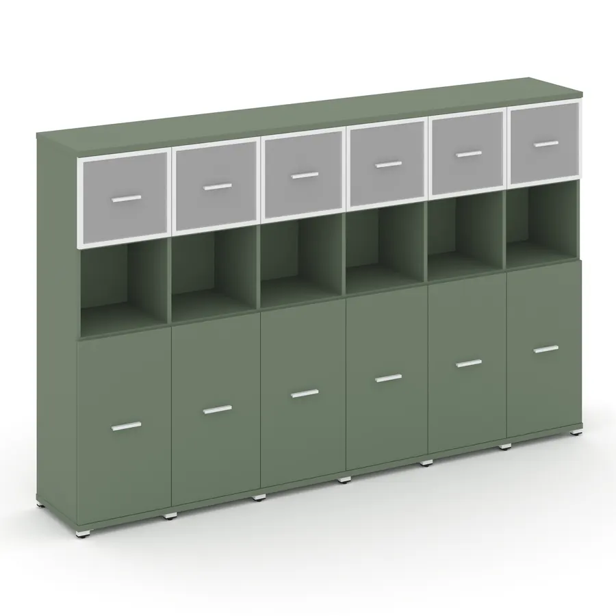 Концепт Шкаф 6 узких секций, 4 ниши CN.STU-465 RMW W