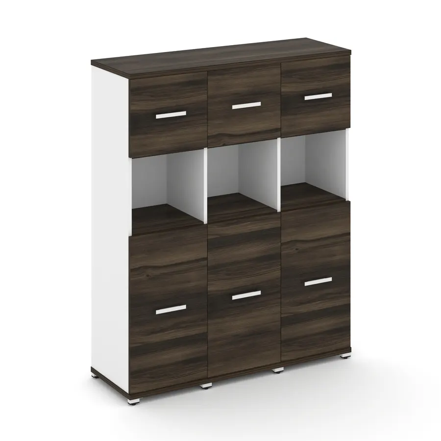 Концепт Шкаф 3 узкие секции, 4 ниши CN.STU-435 W 1252*420*