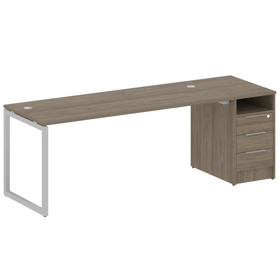 Метал Систем Куатро Рабочая станция с тумбой на О-образном м/к 40БО.РС-СТП-1.5