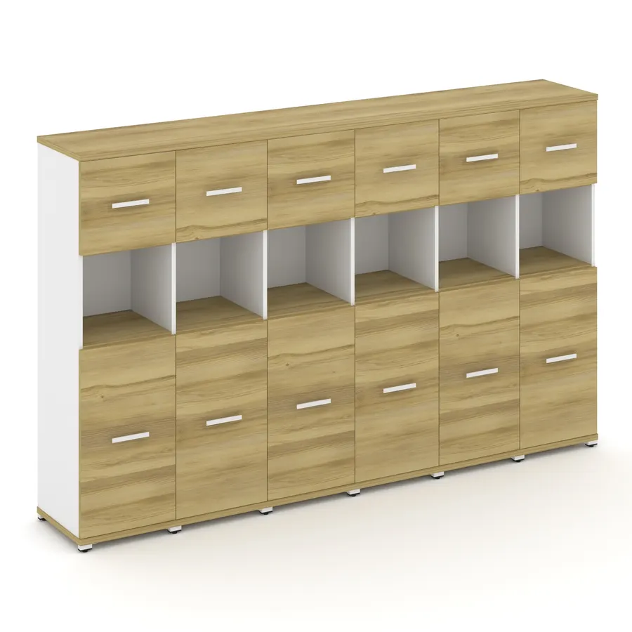 Концепт Шкаф 6 узких секций, 4 ниши CN.STU-465 W 2500*420*