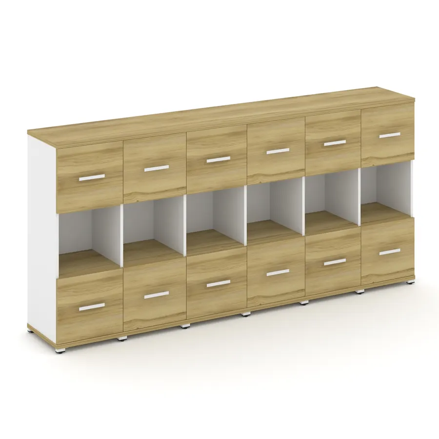 Концепт Шкаф 6 узких секций, 3 ниши CN.STU-365 W 2500*420*