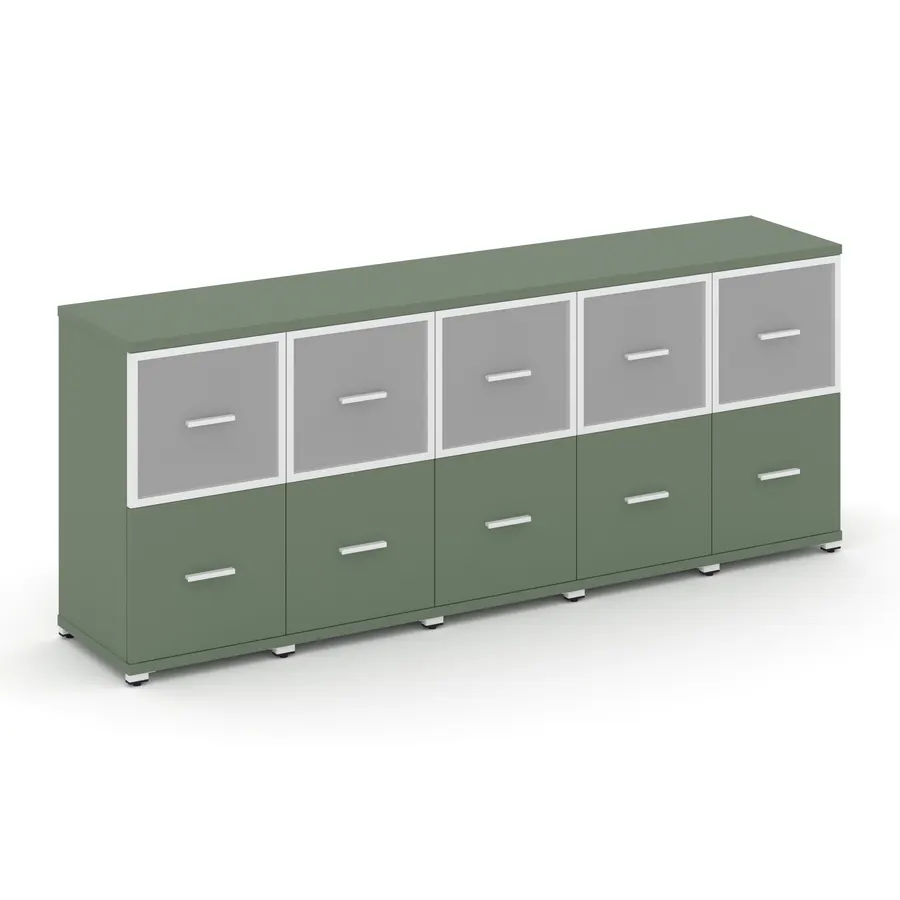 Концепт Шкаф 5 узких секций, 2 ниши CN.STU-252 RMW W
