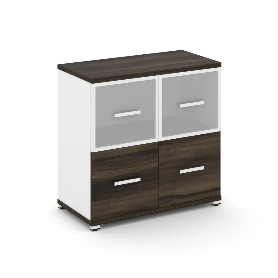 Концепт Шкаф 1 широкая секция, 2 ниши CN.STS-212 RMW W Дуб Винченцо/Белый Бриллиант/Металл Белый/Сат