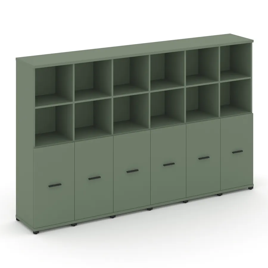 Концепт Шкаф 6 узких секций, 4 ниши CN.STU-461 W 2500*420*